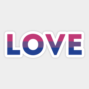 Bisexual Pride Flag LOVE Sticker
